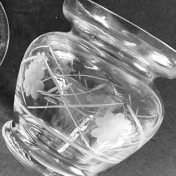 VINTAGE Glass Lidded Jam Jar 2 Piece Set EUC - Picture 4 of 6